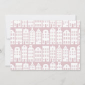 Amsterdam Canal Houses Dutch Wedding Invitation Kaart (Achterkant)