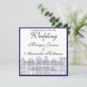 Amsterdam Canal Houses Dutch Wedding Invitation Kaart (Staand voorkant)