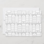 Amsterdam Canal Houses Dutch Wedding Invitation Kaart (Achterkant)
