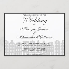 Amsterdam Canal Houses Dutch Wedding Invitation Kaart