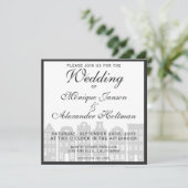 Amsterdam Canal Houses Dutch Wedding Invitation Kaart (Staand voorkant)