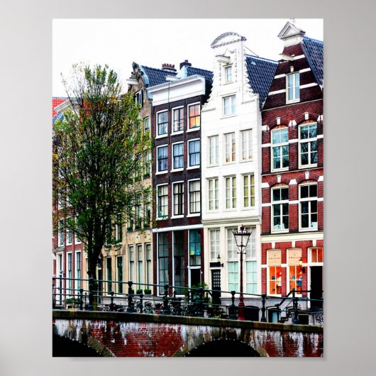 Amsterdam Canal Houses Photo Poster (Voorkant)