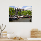 Amsterdam Canal Houses Photo Poster (Keuken)