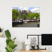 Amsterdam Canal Houses Photo Poster (Thuiskantoor)