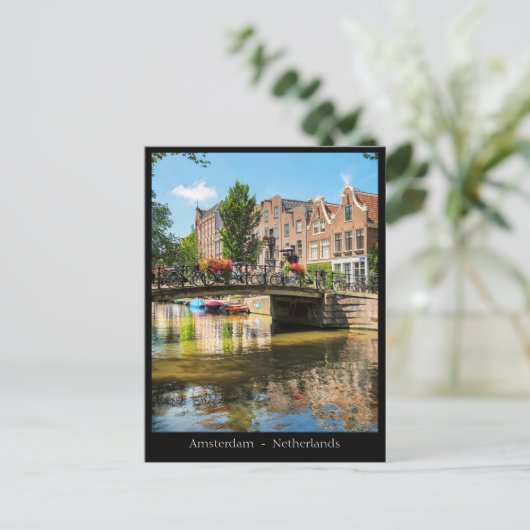 Amsterdam Canal, Nederland Briefkaart (Staand voorkant)