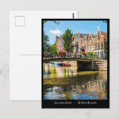 Amsterdam Canal, Nederland Briefkaart (Voorkant / Achterkant)