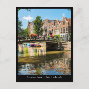 Amsterdam Canal, Nederland Briefkaart
