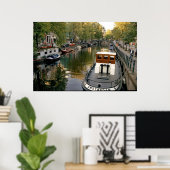 Amsterdam Canal Poster (Thuiskantoor)
