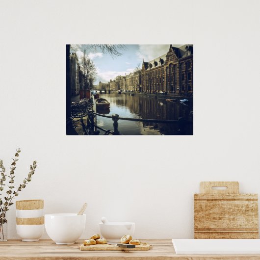 Amsterdam Canal Poster (Keuken)