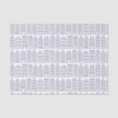 Amsterdam Canal Row herbergt lichtblauw patroon Tissuepapier (Voorkant)