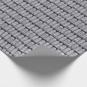 Amsterdam Canal Row Houses Charcoal Silver Pattern Cadeaupapier (Hoek)