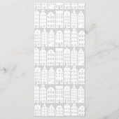 Amsterdam Canal Row Huizen Dutch Wedding Program Programmakaart (Achterkant)