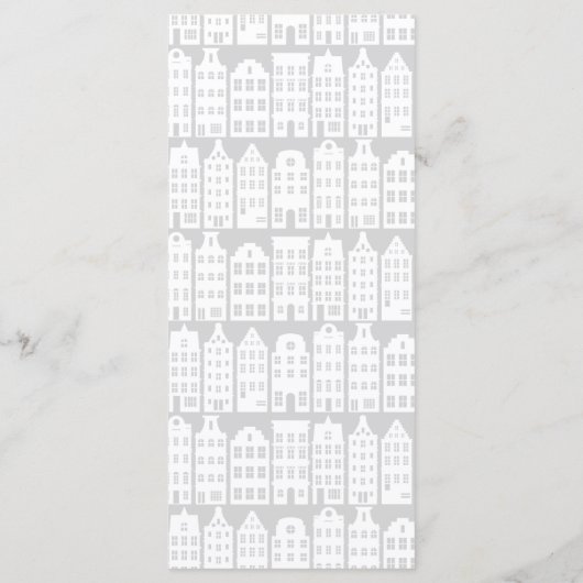 Amsterdam Canal Row Huizen Dutch Wedding Program Programmakaart (Achterkant)