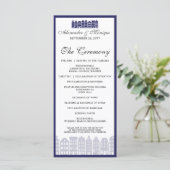 Amsterdam Canal Row Huizen Dutch Wedding Program Programmakaart (Staand voorkant)