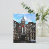 Amsterdam Canal Sunny Day De Wallen Briefkaart (Staand voorkant)