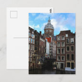 Amsterdam Canal Sunny Day De Wallen Briefkaart (Voorkant / Achterkant)