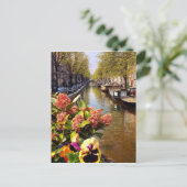 Amsterdam Canal Sunny Herfst Day Bloemgracht Briefkaart (Staand voorkant)