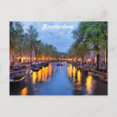 Amsterdam Canal te Dusk Briefkaart (Voorkant)