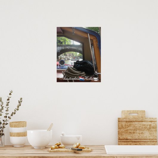 Amsterdam Canal Tour Boat Poster (Keuken)