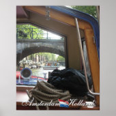 Amsterdam Canal Tour Boat Poster (Voorkant)