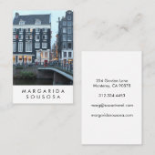 Amsterdam Canal Twilight Fototoerisme Visitekaartje (Voorkant / Achterkant)