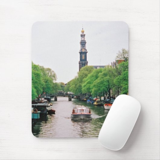 Amsterdam Canalboot Mousepad Muismat (Met muis)