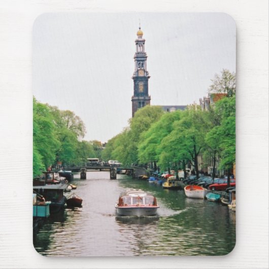 Amsterdam Canalboot Mousepad Muismat (Voorkant)