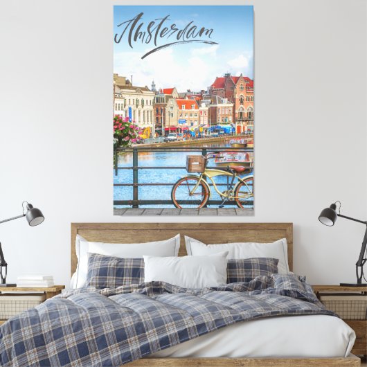 Amsterdam Canvas Afdruk (Insitu (Slaapkamer))