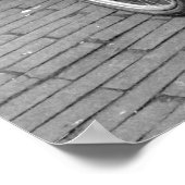 Amsterdam Cats on Bicycles Black & White Photo Poster (Hoek)