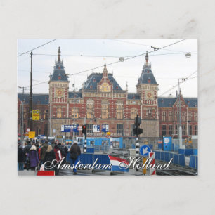 Amsterdam Central Train Station Briefkaart