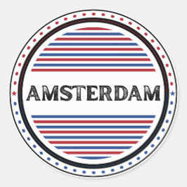 Amsterdam City Pride Embleem – Nederlandse identit Ronde Sticker