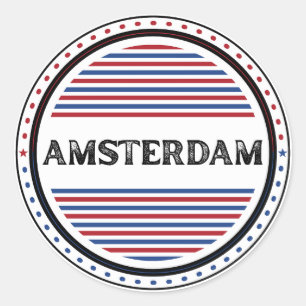 Amsterdam City Pride Embleem – Nederlandse identit Ronde Sticker