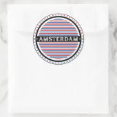 Amsterdam City Pride Emblem – Dutch Identity Ronde Sticker (Tas)