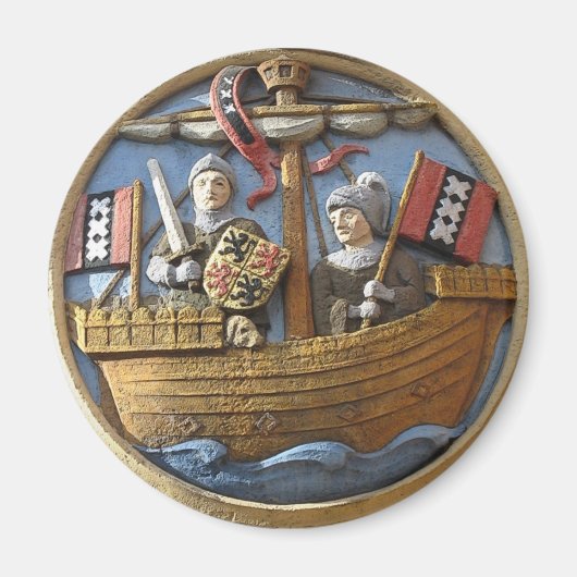 Amsterdam City Seal Koelkast Magneet (Voorkant)