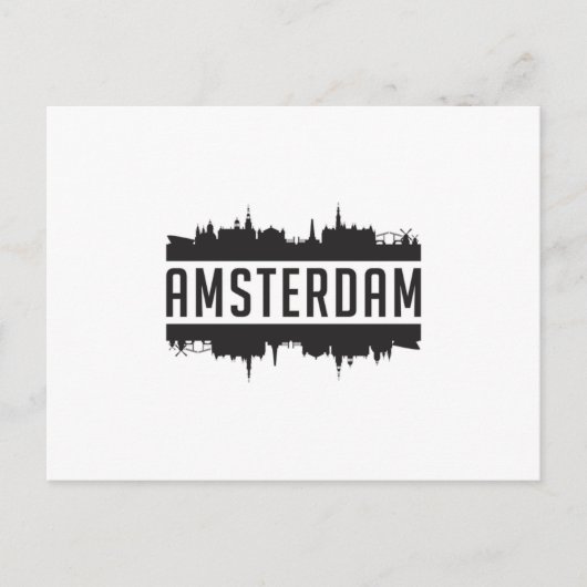 Amsterdam City Skyline Cityscape Life Funny Gift Briefkaart (Voorkant)