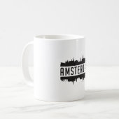 Amsterdam City Skyline Cityscape Life Funny Gift Koffiemok (Voorkant links)