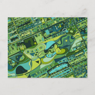 Amsterdam City Structure Map Briefkaart