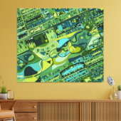 Amsterdam City Structure Map Canvas Afdruk (Insitu (Woonkamer))