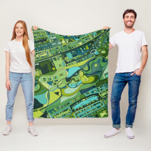 Amsterdam City Structure Map Fleece Deken
