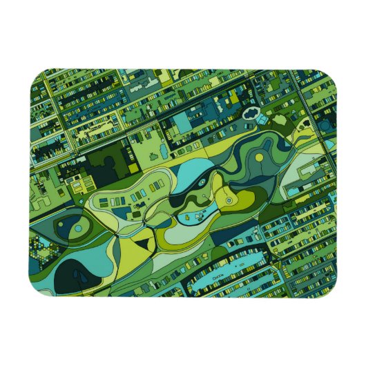 Amsterdam City Structure Map Magneet (Horizontaal)