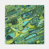 Amsterdam City Structure Map Magneet (Voorkant)