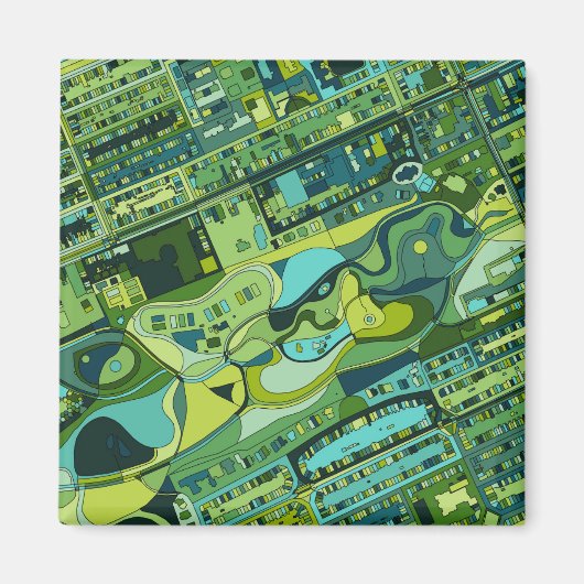 Amsterdam City Structure Map Magneet (Voorkant)