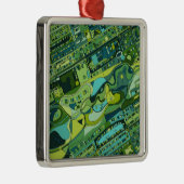 Amsterdam City Structure Map Metalen Ornament (Rechts)