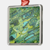 Amsterdam City Structure Map Metalen Ornament (Links)