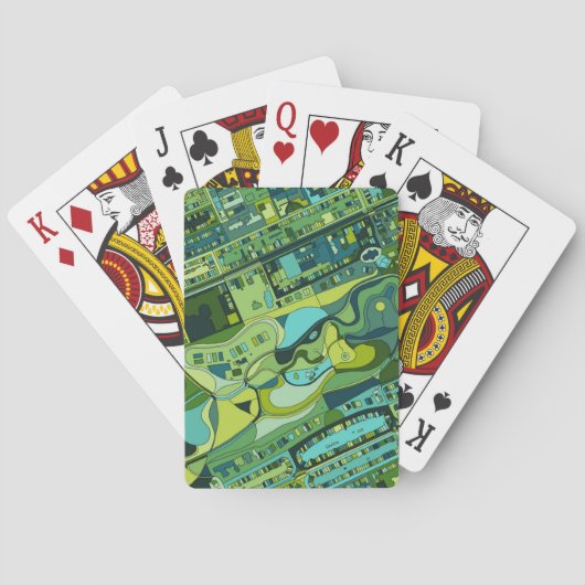 Amsterdam City Structure Map Pokerkaarten (Achterkant)
