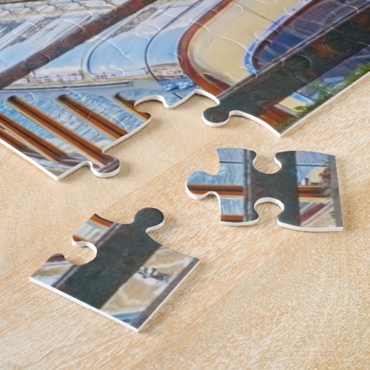 Amsterdam City Uitzicht - Oude gebouwen, rivieren, Legpuzzel (Zijkant)