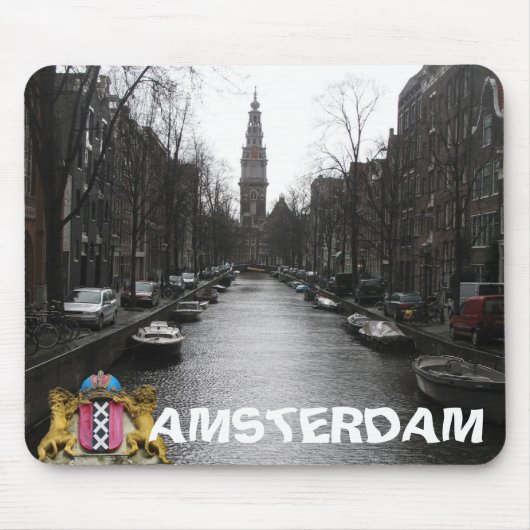 Amsterdam City Uitzicht Zuiderkerk Mousepad Muismat (Voorkant)