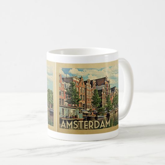 Amsterdam Coffee Mok Holland  (Voorkant rechts)