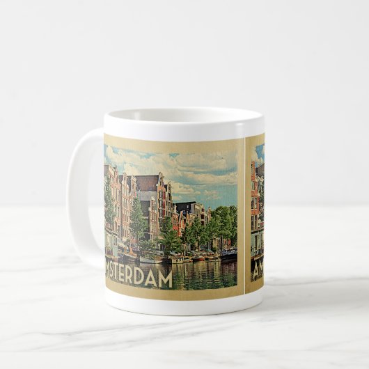 Amsterdam Coffee Mok Holland  (Voorkant links)