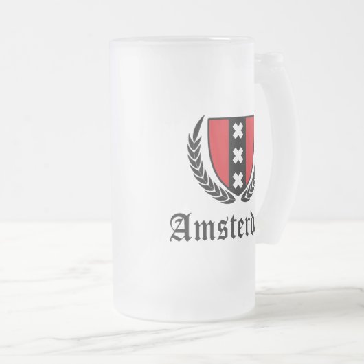 Amsterdam Crest Matglas Bierpul (Voorkant rechts)